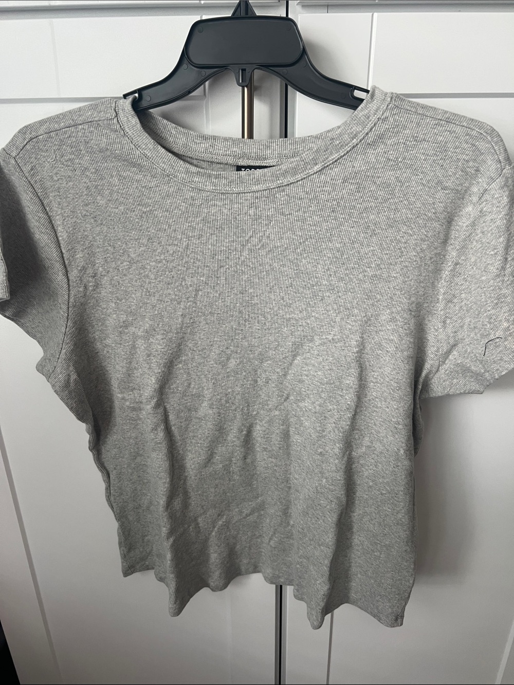 torrid Gray Short Sleeve Ribbed Crewneck Tee
